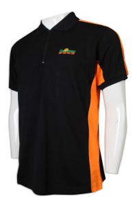 P1223 custom Polo shirt color sleeve zipper lapel color matching Polo shirt manufacturer